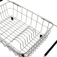 Panier égouttoir profond extensible moderne en acier inoxydable 304 pour évier, idéal pour fruits, légumes et vaisselle