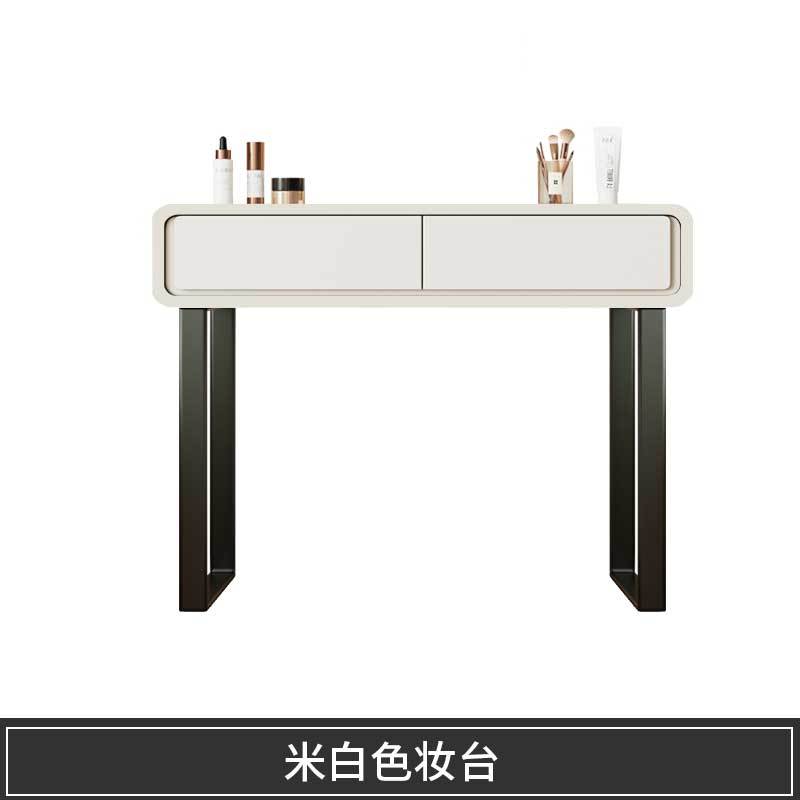 T4 Cómoda individual color blanco arroz sin taburete con espejo