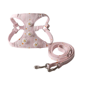 Nuevo Conjunto de Arnés y Correa para Mascotas con Diseño de Margaritas Primaverales, 100% Algodón Puro, Transpirable, para Pasear Perros - Product Image 2