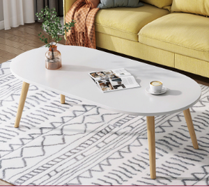 Bán buôn sản phẩm mới bằng gỗ hình bầu dục Bàn cà phê đơn giản End bảng với lưu trữ mở kệ - Product Image 6