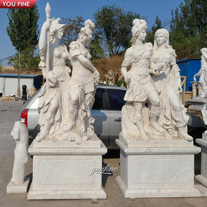 Figura de jardín al aire libre de tamaño real, escultura de soldado romano de mármol para personas - Product Image 2