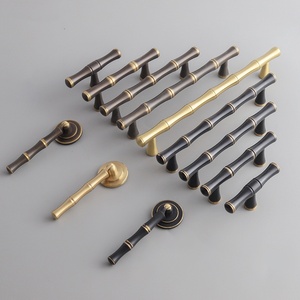 Bronze-Colored Small Brass Drawer Handles with Pull Ring Retro Simple Cabinet Door Handles for Dresser & <b>Wardrobes</b> Cabinets - Product Image 3