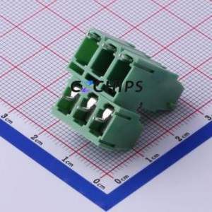 DB128B-5.08-2*3P-GN-S <b>Screw</b> Terminal <b>Block</b> Through hole Component (THT),P=5.08mm Connector 2x3P 5.08mm Green Through Hole - Product Image 2