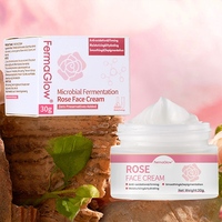 Hydratant Visage Éclaircissant et Unifiant au Niacinamide, Arbutine et Rose, à base de Champignons Fermentés, Correcteur de Taches Brunes