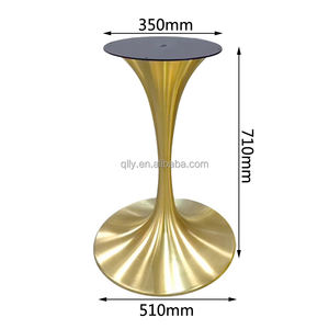 أرجل طاولة معدنية مخصصة على شكل زهرة التوليب، قاعدة أثاث مقاومة للغبار مع لوحة مستديرة أو مربعة لطاولة الطعام أو طاولة القهوة - Product Image 4