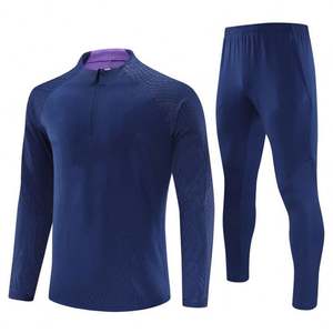 23 24 Angleterre Club <span class=keywords><strong>Football</strong></span> Half Pull <span class=keywords><strong>Football</strong></span> Uniformes Sets Sports Jersey Long Coat 2 Piece Live Soccer Tracksuit - Product Image 5