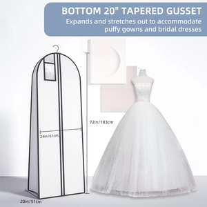 Copertura Impermeabile di Alta Qualità per Abiti da Sposa Lunghi, Personalizzabile, in Tessuto Non Tessuto per Casa e Viaggio - Product Image 5