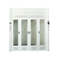 Meubles de laboratoire moderne walk-in biologique résister aux produits chimiques marcher dans la hotte de laboratoire hotte pour placard à fumée canalisée avec ventilateur