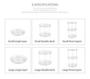 Lazy Susan Round Plastic Clear Rotating Turntable Organization <b>Storage</b> Container Bins <b>for</b> <b>Cabinet</b> Pantry Fridge Kitchen - Product Image 6