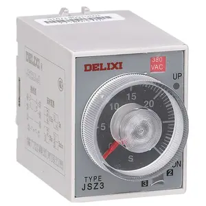 Delixi 전기 브랜드 Jsz3 시리즈 220v 380v 타이머 릴레이 전자기 릴레이