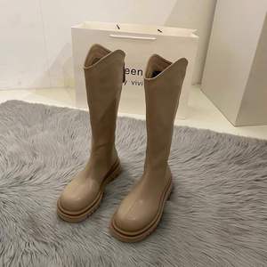 Botas Largas de Mujer Primavera 2026 Elásticas Ajustadas con Tacón Grueso y Punta Cuadrada, Botas de Montar a Media Pantorrilla/Hasta la Rodilla para Mujer - Product Image 5