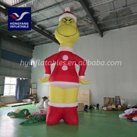 Modèle gonflable Digital de Grinch sur le thème de Noël imprimé avec le ventilateur pour des événements extérieurs