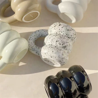 Tasse à café pour couple, style nordique, en céramique, à la mode, avec poignée mignonne, pour verres à thé