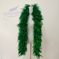 Boas de plumes de coq chinchilla teintes de 2 m pour costumes de danse, fêtes, festivals, spectacles et performances scéniques