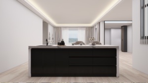 Hot Bán Nhà Duy Nhất Cao Nhà Bếp Trang Trí Nội Thất Thời Trang Ngăn Kéo Treo Tường Tủ Carcass Màu Đen Với Trắng <span class=keywords><strong>Counter</strong></span> Tops - Product Image 6