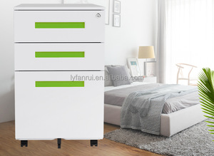 تجميع 3 درج المحمول قاعدة تخزين الملفات تحت مكتب خزانة مكتب معدنية - Product Image 2