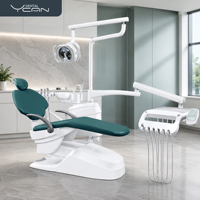 Chaise dentaire électrique en promotion avec tabouret, entièrement en métal et plastique, alimentation électrique