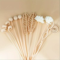 Promotionnel En Gros 12pcs Rotin Naturel Fleur Arôme Reed Diffuseur Bâtons Décor À La Maison Cadeaux