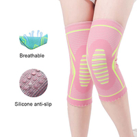 Genouillère de compression en silicone élastique respirant antidérapant pour le yoga et la danse, vente en gros