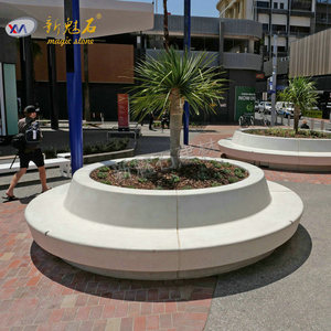 Nouvelle jardinière ovale en GRC personnalisée Magic Stone, 3 cm d'épaisseur, pour aménagement paysager de place publique - Product Image 1