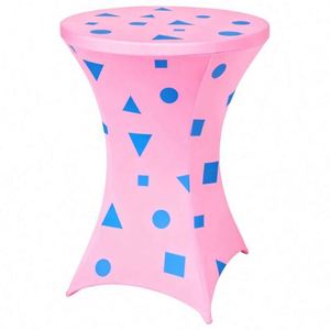 Custom Printed <b>Round</b> Cocktail <b>Table</b> Cover Wholesale Spandex Bar <b>Table</b> <b>Cloths</b> - Product Image 1