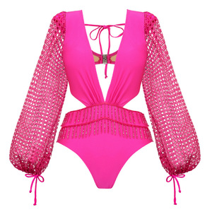 Deep V Design Beachwear High Waist Sexy Sleeveless Cover up <strong>Swimsuit</strong> 2024 Beach Bathing Swimwear Suit Bikini Sets <strong>Women</strong> <strong>Swimsuit</strong> - Product Image 5