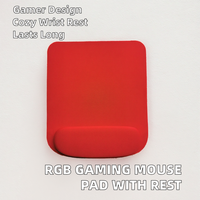 Tapis de souris de jeu en gros, matériau EVA, carré, 3D, RGB, sublimation vierge, repose-poignet, 210x230x17mm