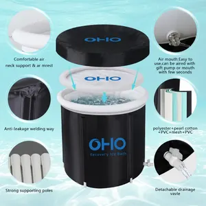 OHO tragbares Infrarot-Dampfsaunazelt nasses Schweißdampfbad und kalte Spawanne für Entgiftung und Erholung