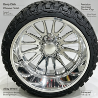 Nouvelles jantes personnalisées en alliage d'aluminium forgé 6061 T6 chromé, à profil profond, à 10 branches en Y, légères, 25 mm, 18-24 pouces
