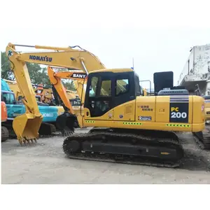 Excavatrice sur chenilles Komatsu PC200 d'origine en bon état Prix inférieur Équipement de construction d'occasion - Product Image 1