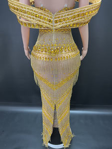 Novance Y4532 2025イブニングドレスエレガントゴールドプロムドレスダイヤモンドストラップレスクラブドレスナイトパーティー用 - Product Image 6