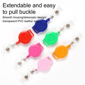 DEYI 600mmラヤード引き込み式バッジリールビニールプラスチック<span class=keywords><strong>ID</strong></span>ストラップヨーヨーネックロープバッジホルダークリップ付き - Product Image 2