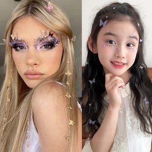 Autocollants Papillons en <span class=keywords><strong>Strass</strong></span> Auto-Adhésifs pour le <span class=keywords><strong>Visage</strong></span>, Accessoires de Rave, Bijoux de Corps et Cheveux, Essentiels pour les Festivals - Product Image 3