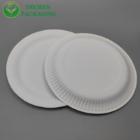 Assiettes en papier rondes jetables personnalisées en gros, multicolores, résistantes à la graisse, pour fêtes, pique-niques, mariages, barbecues, traiteur