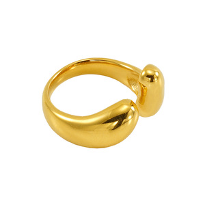 Golden <b>Open</b> Geometric <b>Ring</b> For Women 18k Gold Plated Fashion Jewelry Gift - Product Image 5