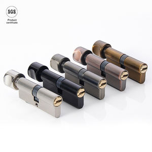 أسطوانة قفل مخصصة من النيكل الأسود بمقبض 70 أسطوانة من النحاس الأصفر بقشرة الزنك - Product Image 4