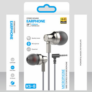 Écouteurs filaires avec chipset JL, Super Bass, marque KS-<span class=keywords><strong>8</strong></span>, <span class=keywords><strong>prise</strong></span> stéréo 3,5 mm, vente en gros d'usine, personnalisables, haut-parleur 6U+, métal, IPX-3 - Product Image 5