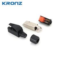 Conector RJ45 Industrial a Prueba de Agua KRONZ, Conector Circular Ethernet IP67 sin Herramientas, Cat6 Cat5e para Automatización en Exteriores, Precio de Fábrica