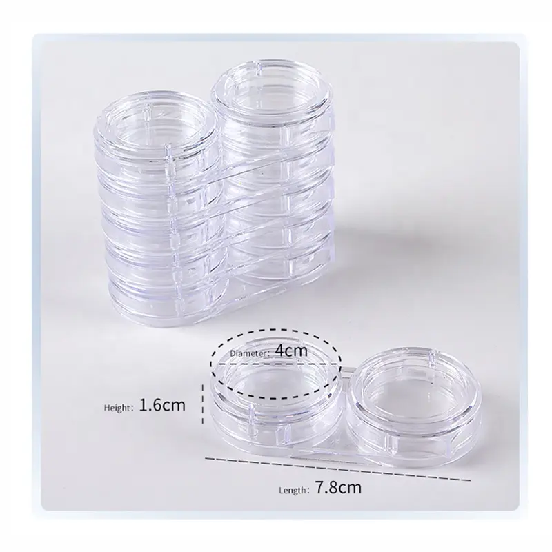 Nail kit professional 12 grid rotating acrylic diamond manicure tool glasses jewelry box