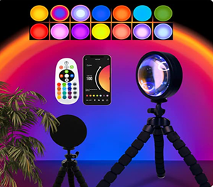 Lampada di proiezione al <span class=keywords><strong>tramonto</strong></span> a triangolo regolabile di vendita calda lampada a luce di <span class=keywords><strong>tramonto</strong></span> a Led in lega di alluminio a cambiamento di colore - Product Image 2