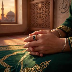 Cadeau islamique, horloge d'appel à la prière, bague Tasbeeh SQ666 <span class=keywords><strong>Equantu</strong></span>, prière arabe, musulmans, bague religieuse Tasbih - Product Image 2