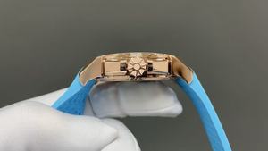 Montre mécanique automatique avec boîtier en céramique, verre saphir, design étanche, bracelet bleu - Product Image 4