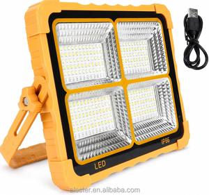 ไฟ LED พลังงานแสงอาทิตย์ 200W 336 LEDs IP66 กันน้ำ 5000mAh ชาร์จใหม่ได้สำหรับการซ่อมแซมรถแคมป์ปิ้งฉุกเฉิน - Product Image 1
