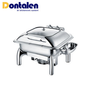 Proveedor de Artículos para Buffet, Juego de Calentadores de Comida para Buffet de Acero Inoxidable de 8 Cuartos, Plato para Calentar con Marco Plegable - Product Image 5
