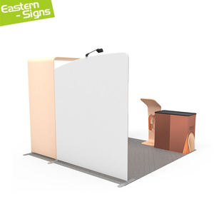 Stand <span class=keywords><strong>de</strong></span> Exhibición Portátil <span class=keywords><strong>de</strong></span> <span class=keywords><strong>Aluminio</strong></span> 10x10 <span class=keywords><strong>para</strong></span> Sublimación, Plegable, Recto, <span class=keywords><strong>para</strong></span> Ferias Comerciales, con <span class=keywords><strong>Estantes</strong></span> - Product Image 3