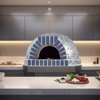 Nouveau design extérieur jardin brique barbecue four à granulés au feu de bois équipement de boulangerie commerciale-pierre à pizza four à bois pour pizza