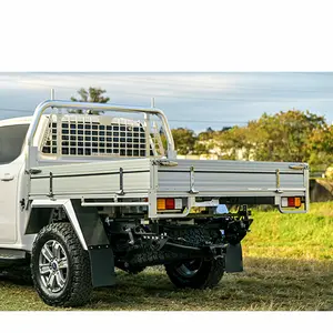 2024 new lamax 4x4 Aluminum Dual Cab custom ute tray with side box and mud arch guard for triton/ranger/hilux pickup