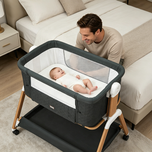 Berceau à bascule durable OEM en gros pour bébés et tout-petits, lit cododo pour nouveau-nés, berceau <span class=keywords><strong>de</strong></span> chevet pour bébés - Product Image 1