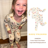 OEM ODM Impression personnalisée, vêtements de nuit en bambou biologique pour bébés et tout-petits, ensemble de pyjamas pour enfants, ensemble de pyjamas deux pièces