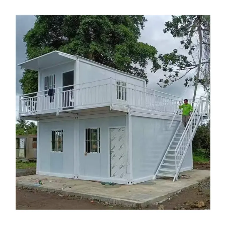 Maisons de conteneurs préfabriquées de 20 pieds/40 pieds Maisons préfabriquées mobiles à installation rapide à vendre avec toilettes pour chambres à coucher